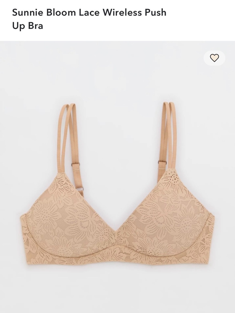 Aerie Sunnie NWT 36DD Wireless Bloom Lace Bra 36E